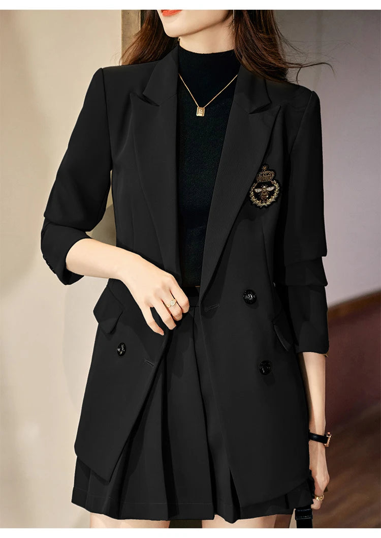 Conjunto Blazer e Saia plissada - Alfaiataria