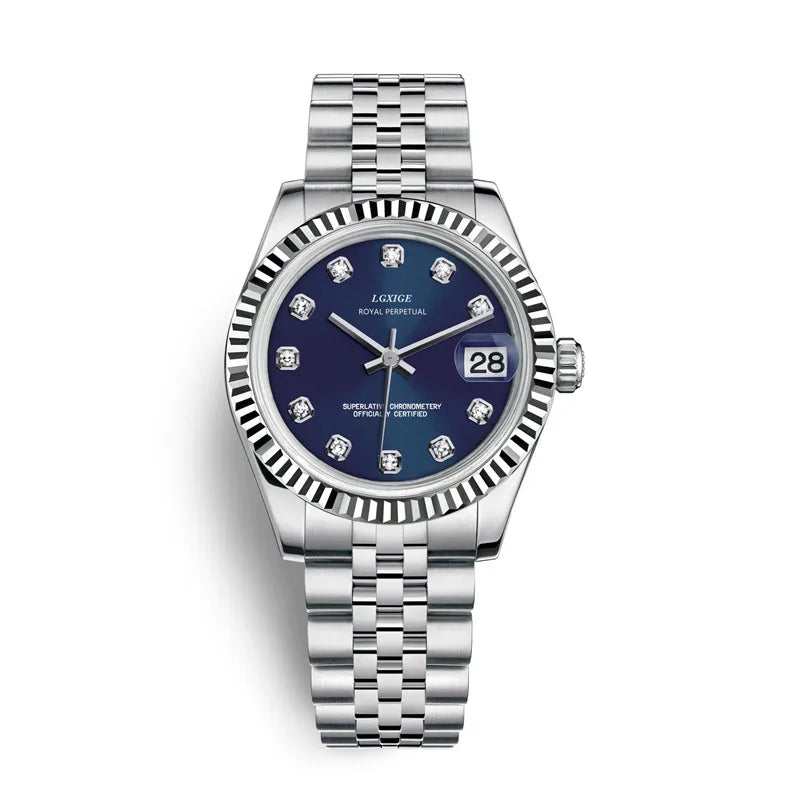 Relógio Feminino – Luxo Fashion, Quartzo, Aço, Com Strass
