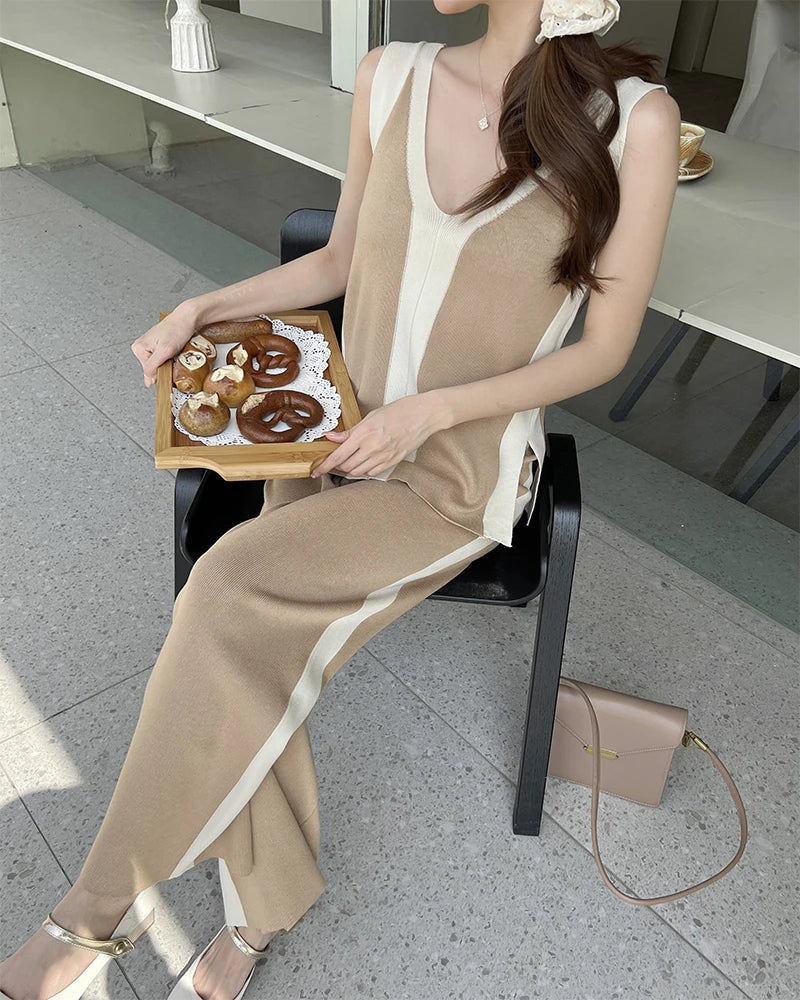 Conjunto calça e regata - Tricô de modal