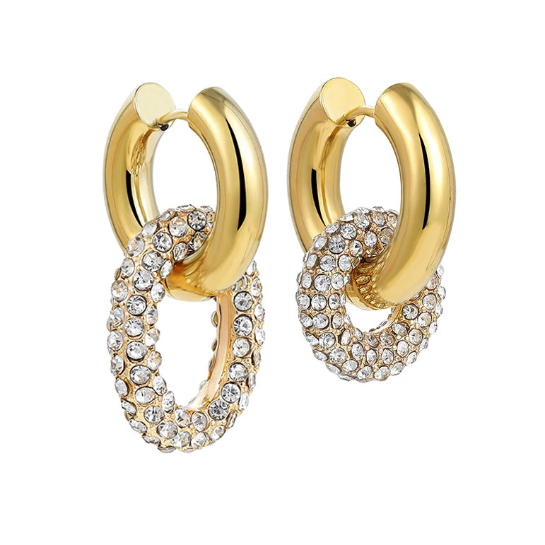 Brincos de Argola – Aço Inoxidável Banhado a Ouro