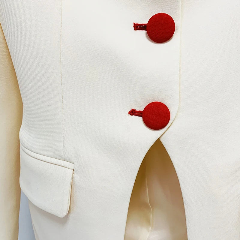 Conjunto Alfaiataria com detalhe botões elegante