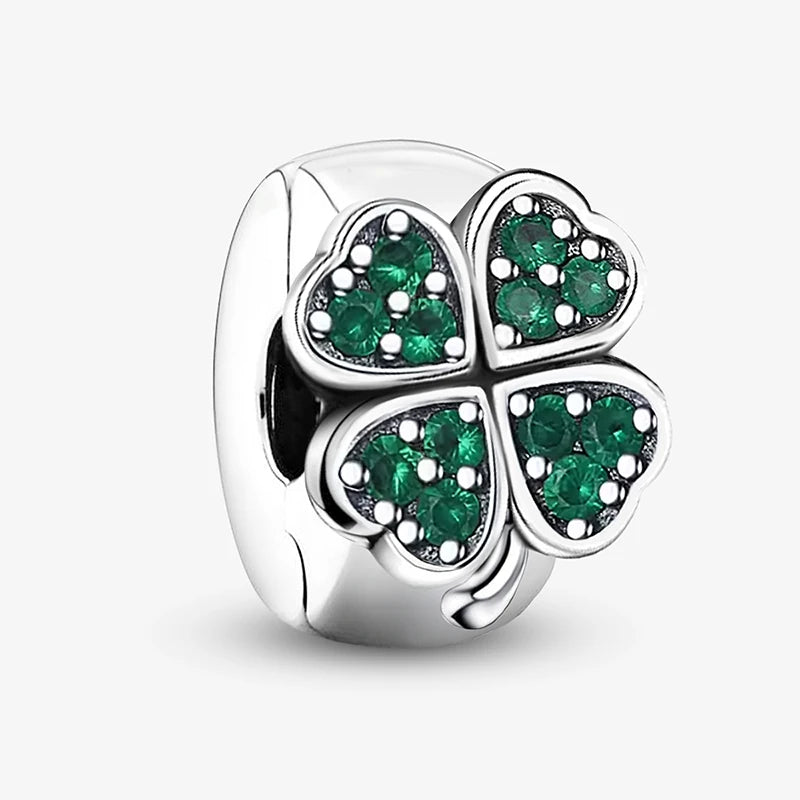 Berloque de Prata 925 – Coração, Flor, Trevo e Tartaruga