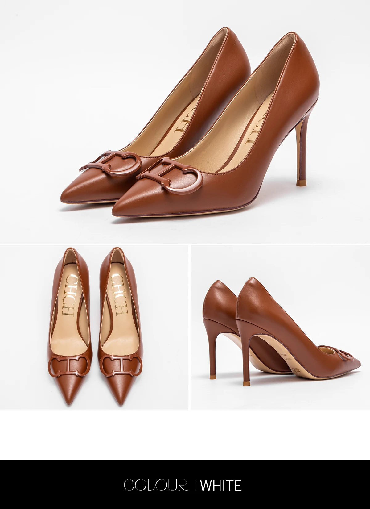 Scarpin CHCH Feminino com Salto Alto e Fivela Metálica – Elegância para Festas e Eventos