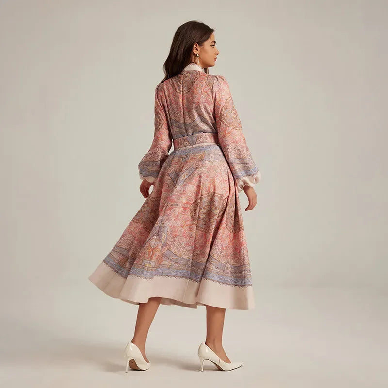 Vestido elegante estampa boho - Novidade