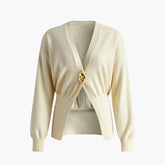 Cardigan Feminino em Tricô com Decote V – Elegância e Conforto