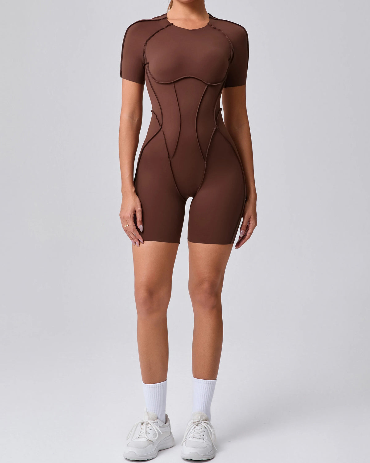 Macaquinho Fitness Feminino – Costas Nua, Cintura Alta e Efeito Levanta Bumbum | Treino, Yoga e Academia