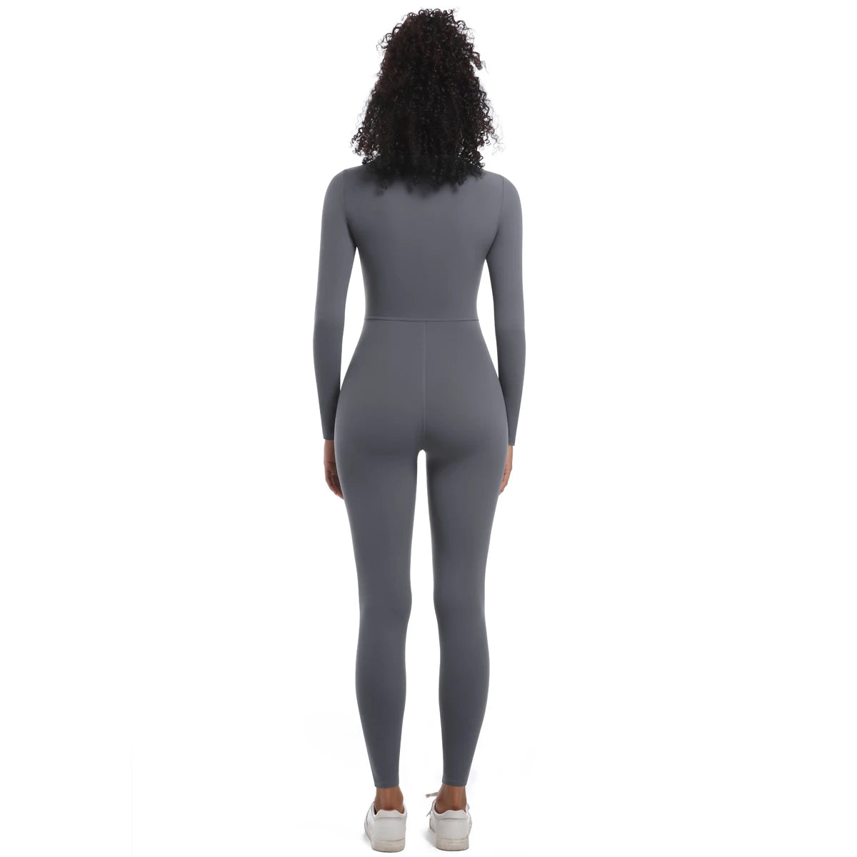 Macacão Fitness Feminino com Zíper Frontal – Modelagem Anatômica e Performance Elegante