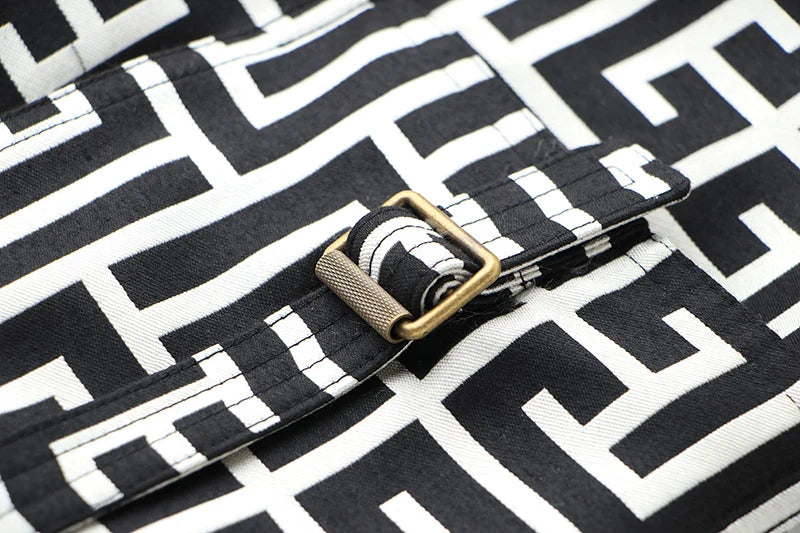 Trench Coat Luxo Tecido Estruturado - Monograma