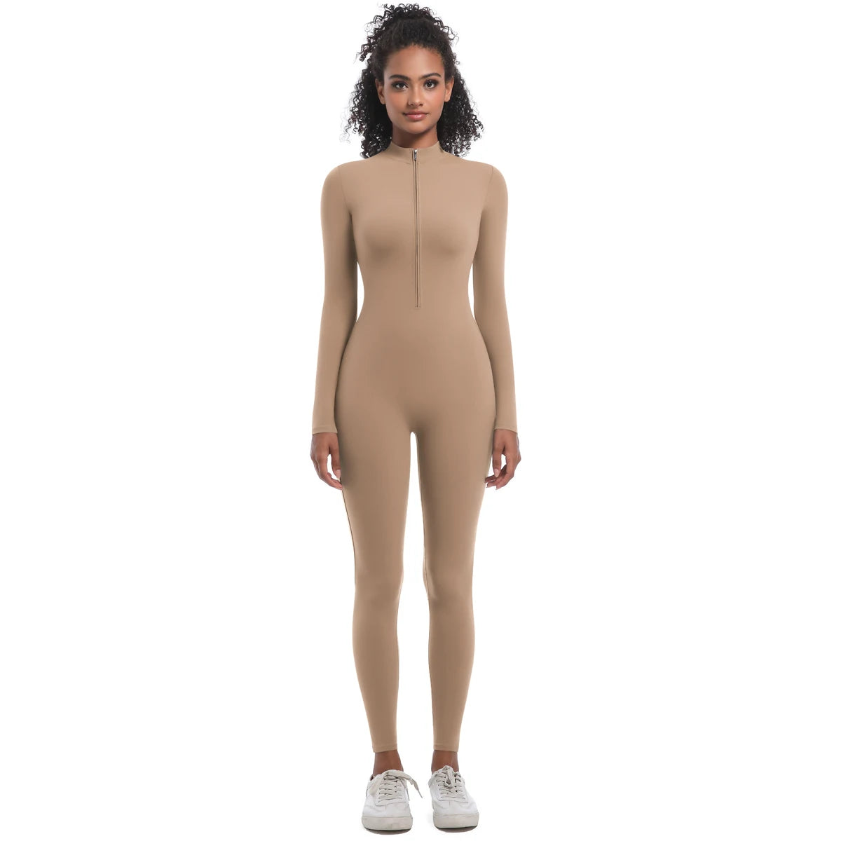 Macacão Fitness Feminino com Zíper Frontal – Modelagem Anatômica e Performance Elegante