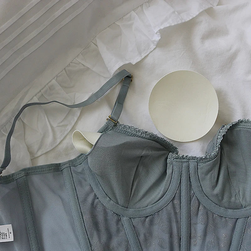 Corset Bordado de Renda - Designer Sofisticado