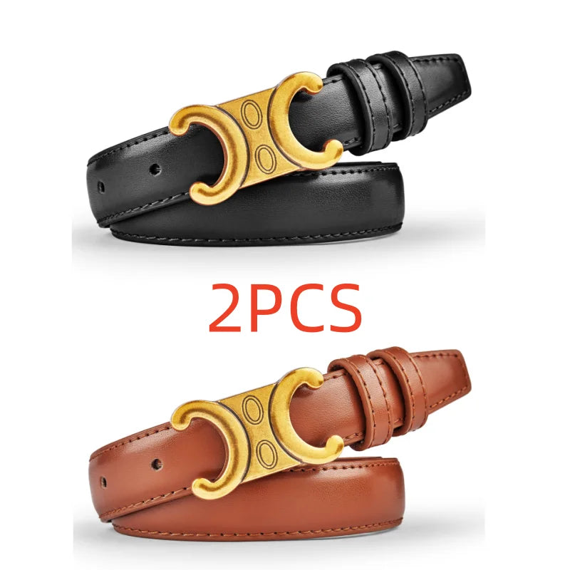 2 Cintos Couro Legítimo Celine  - Fivela