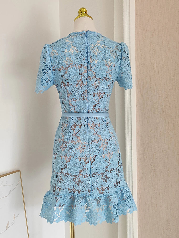 Vestido Renda Luxo - com cinto