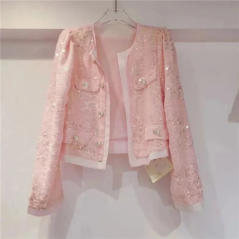 Cardigan com Paetês – Toque Glamouroso e Moderno