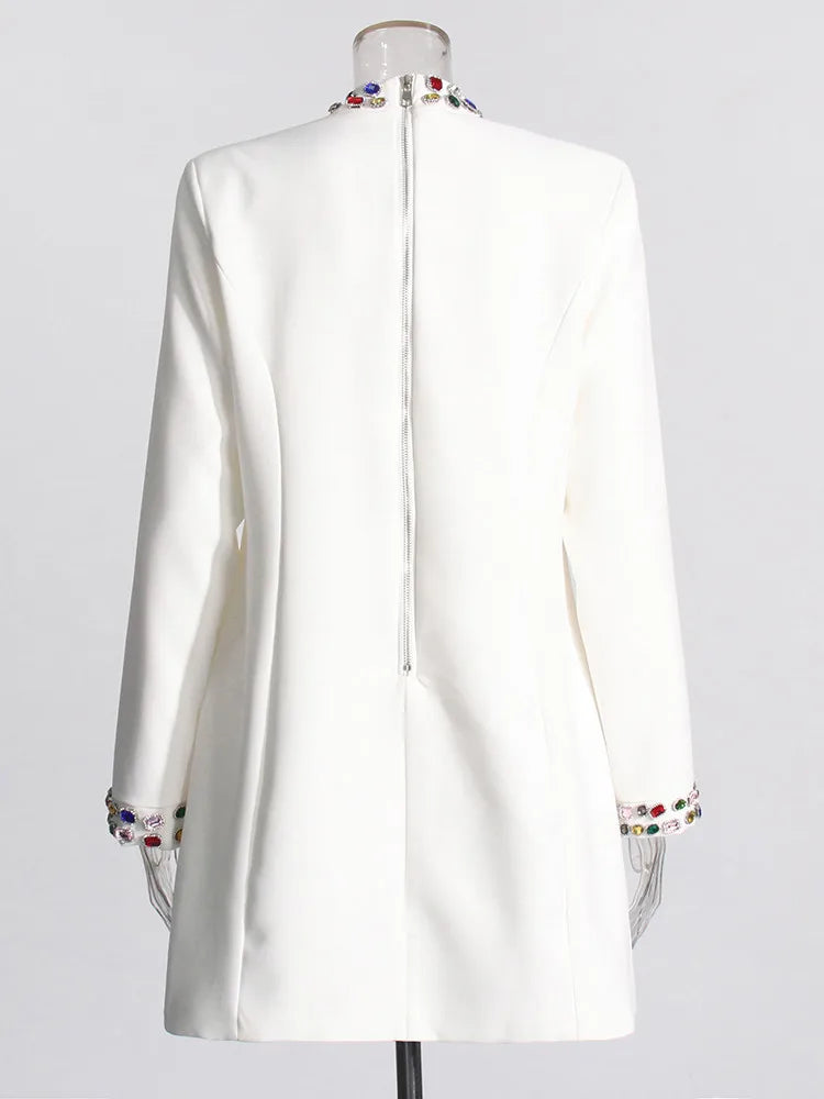 Vestido Bordado a mão pedras - Novidade