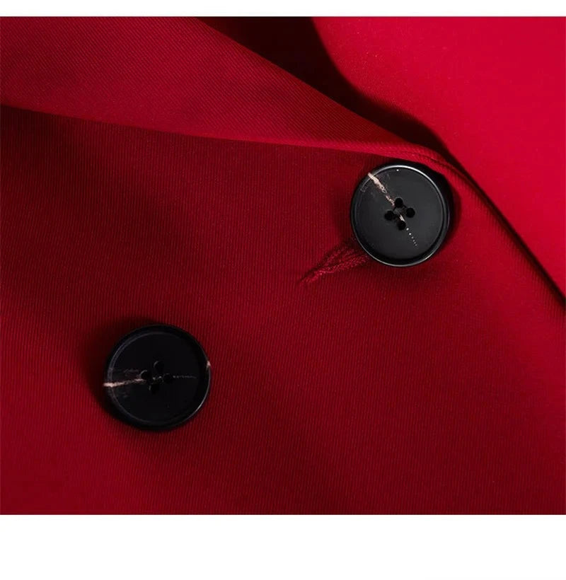 Sobretudo Botão Duplo Com bolsos