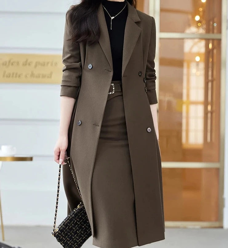 Conjunto Alfaiataria Sobretudo e saia - Alta costura