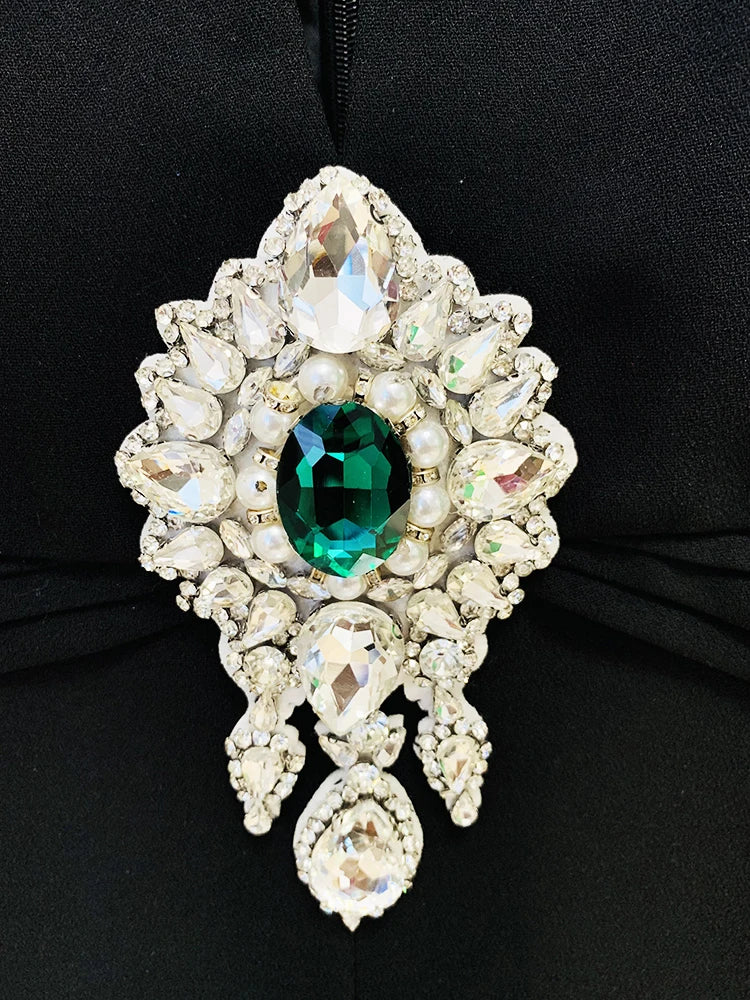 Macacão Com bordado pedras alfaiataria