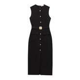 Vestido Midi sem Mangas – Elegância Casual