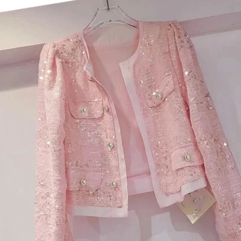 Cardigan com Paetês – Toque Glamouroso e Moderno