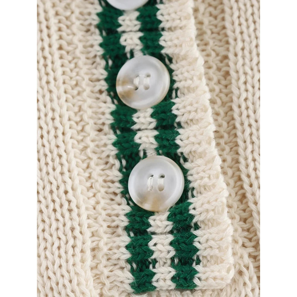 Conjunto Feminino Elegante de Tricô com Gola Lapel e Manga Longa
