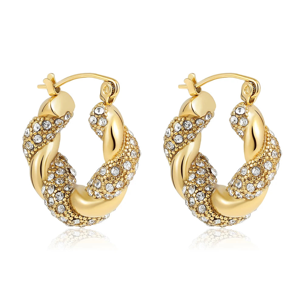 Brincos de Argola – Aço Inoxidável Banhado a Ouro