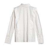 Blusa CHCH Elegante – Gola Clássica e Babados