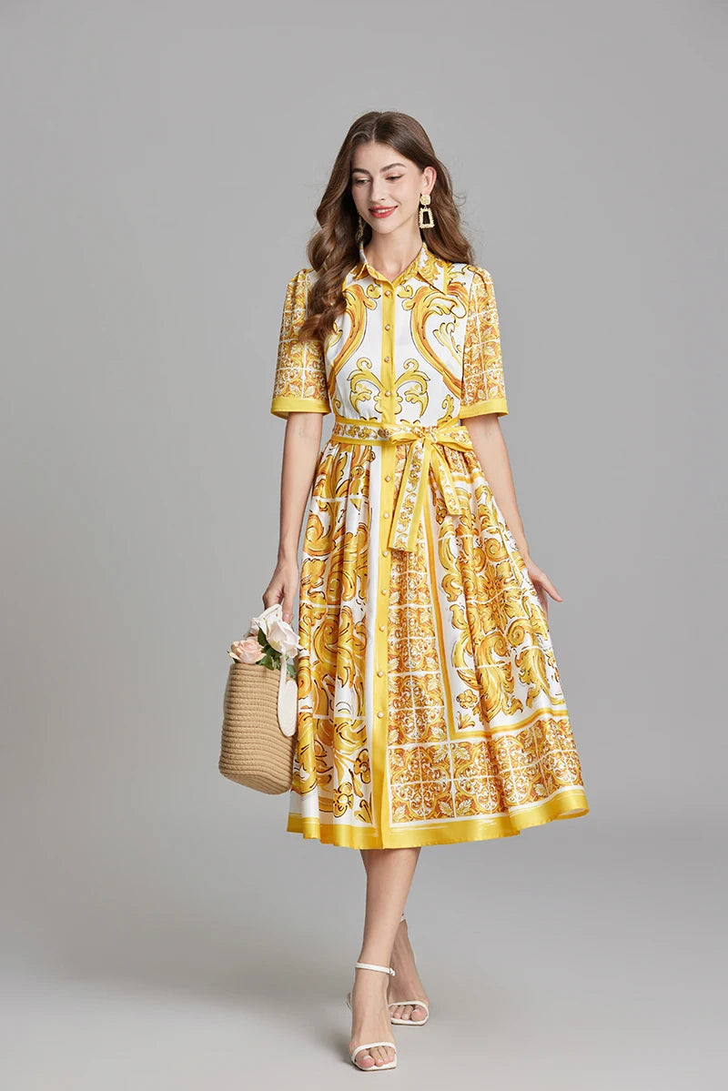 Vestido Estampa DG - Novidade