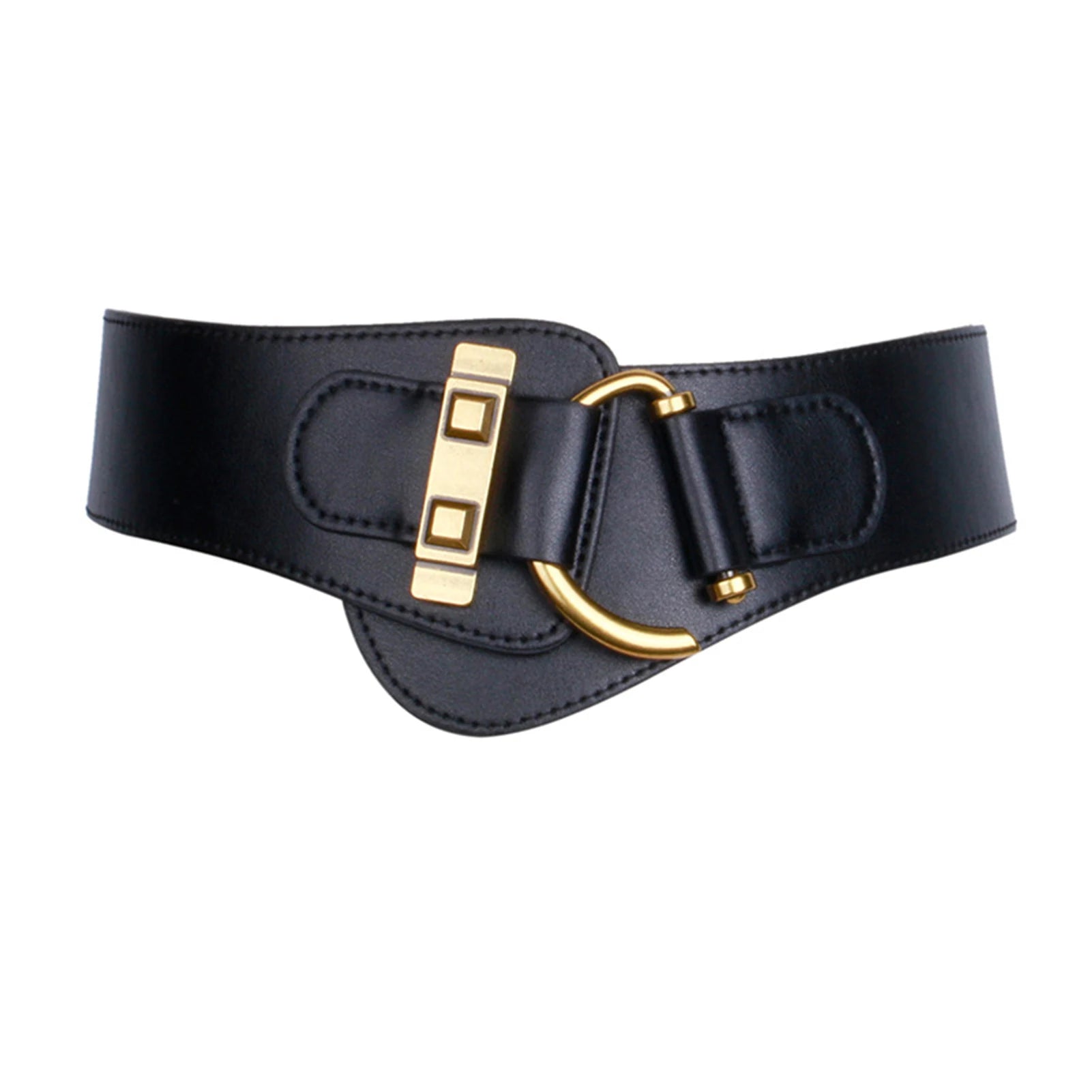 Cinto Feminino de Couro com Fivela Dourada – Estilo e Sofisticação