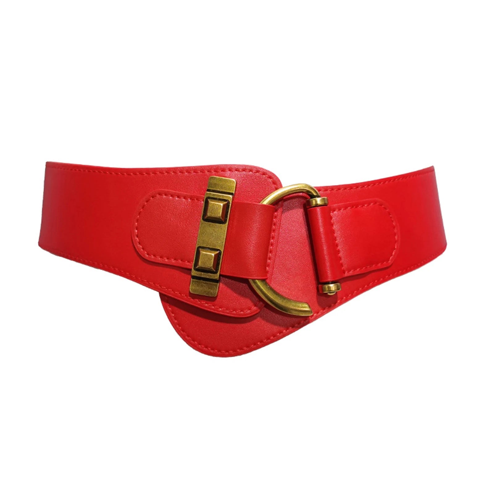 Cinto Feminino de Couro com Fivela Dourada – Estilo e Sofisticação