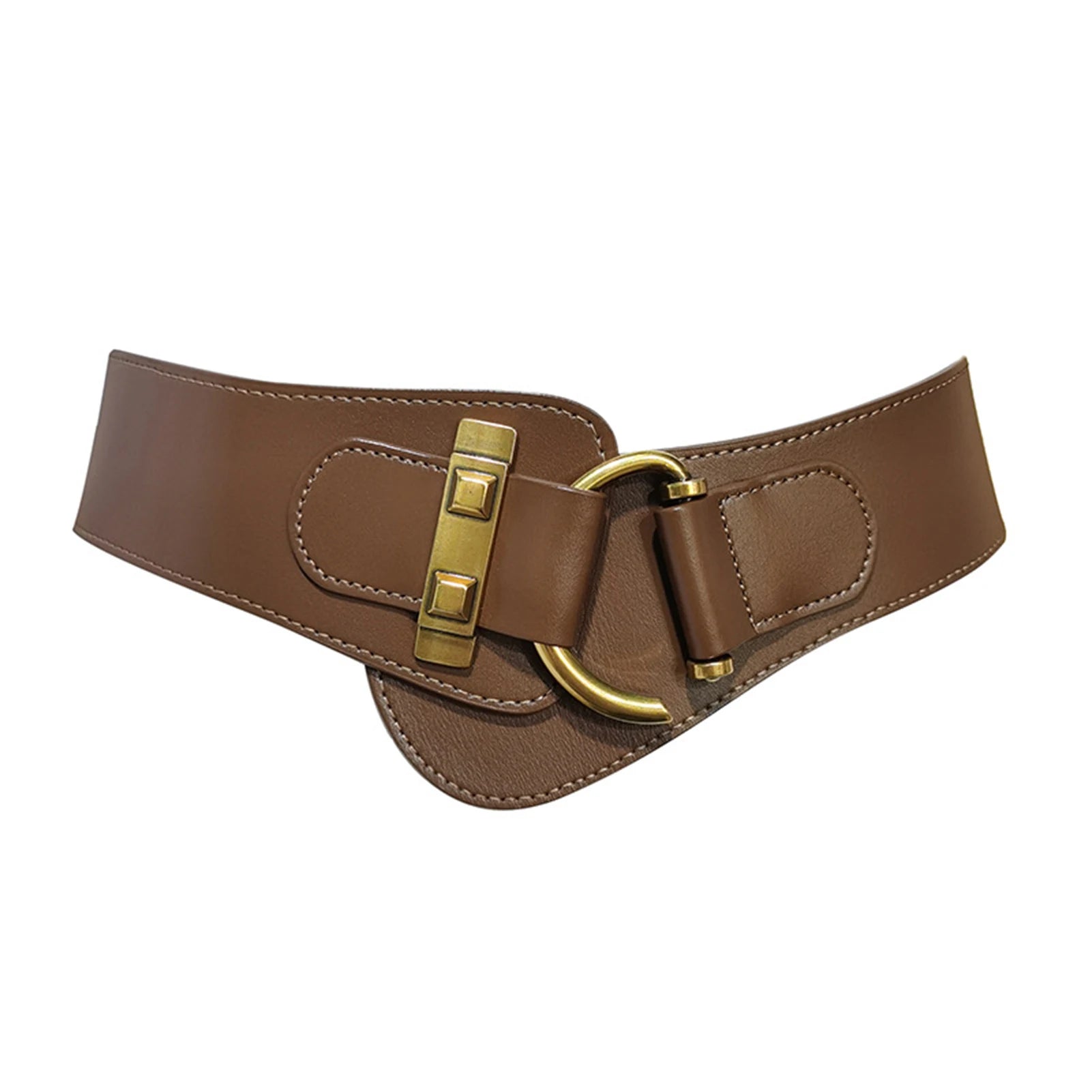 Cinto Feminino de Couro com Fivela Dourada – Estilo e Sofisticação