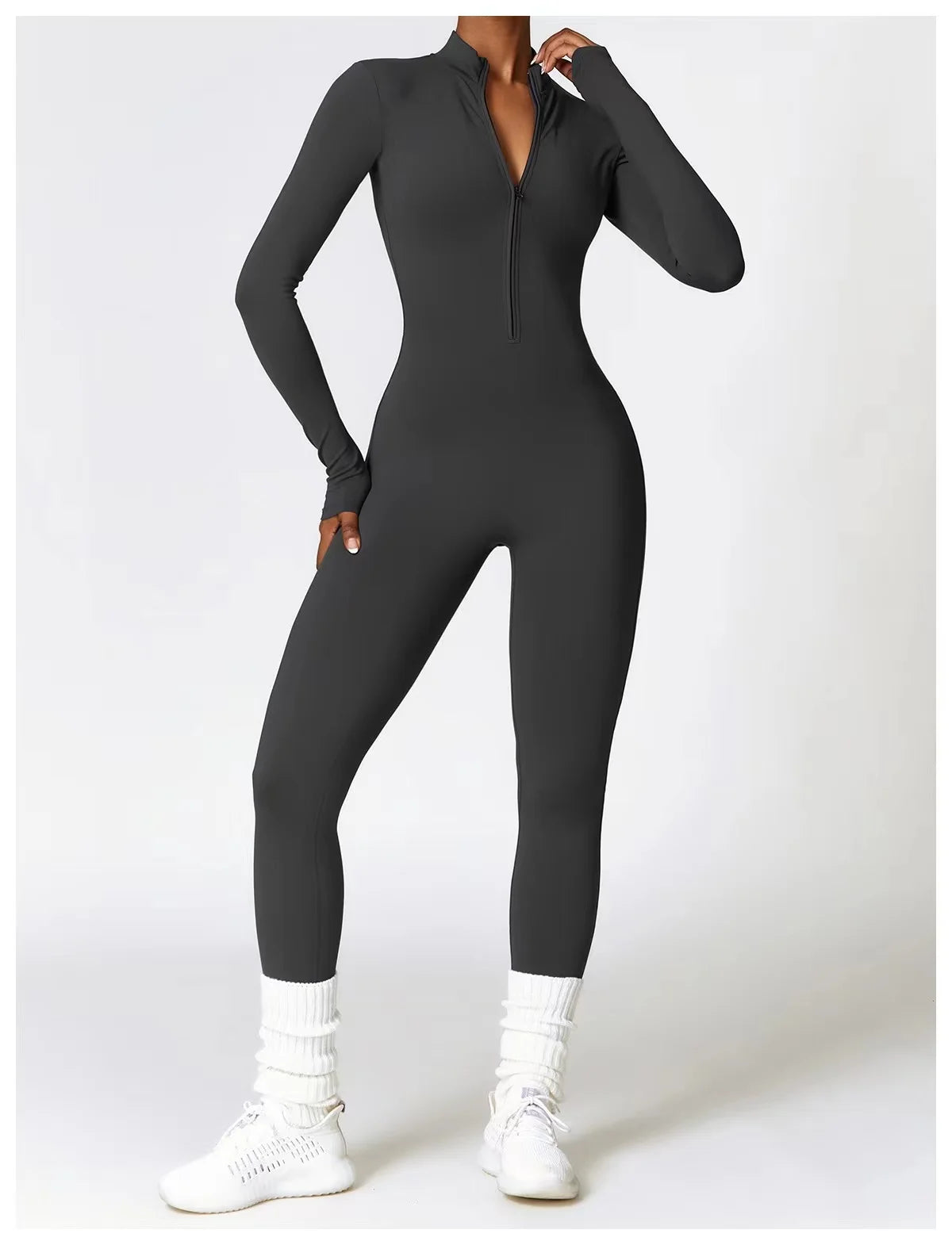 Macacão sem costura outerwear alta elasticidade