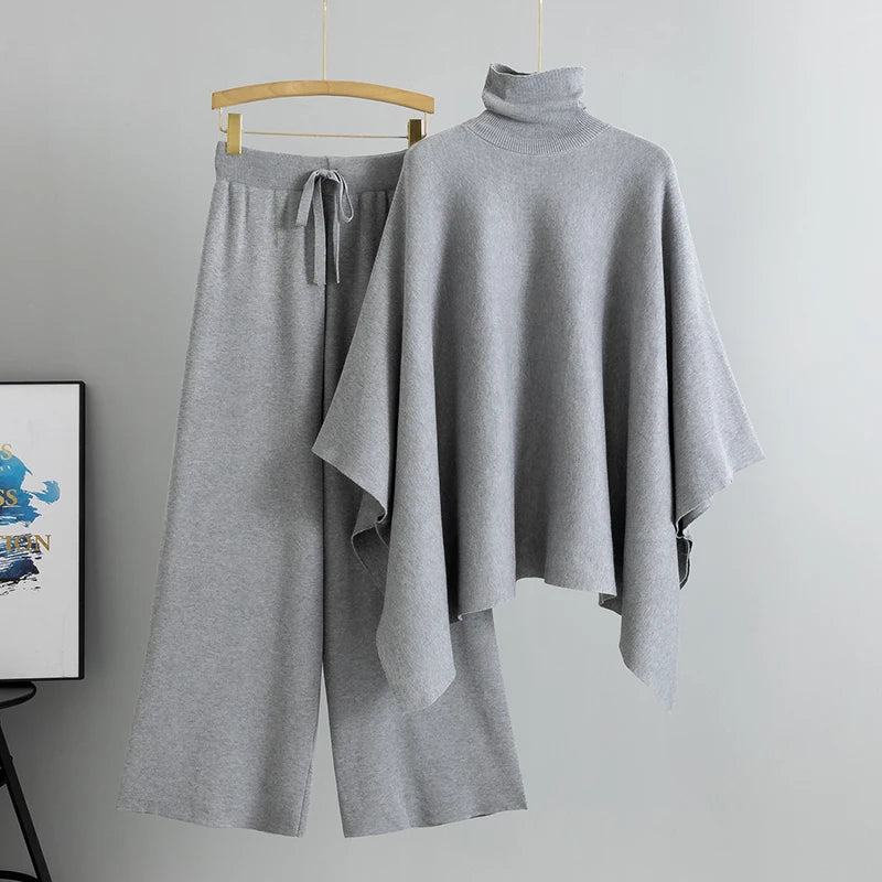 Conjunto Feminino Casual Elegante – Camisa Estilo Hepburn com Cardigan e Calça