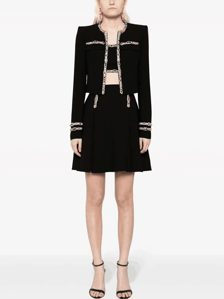 Conjunto Com bordado elegante