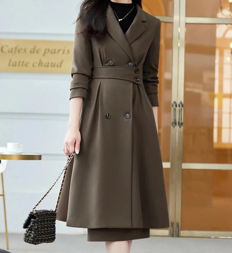 Conjunto Alfaiataria Sobretudo e saia - Alta costura