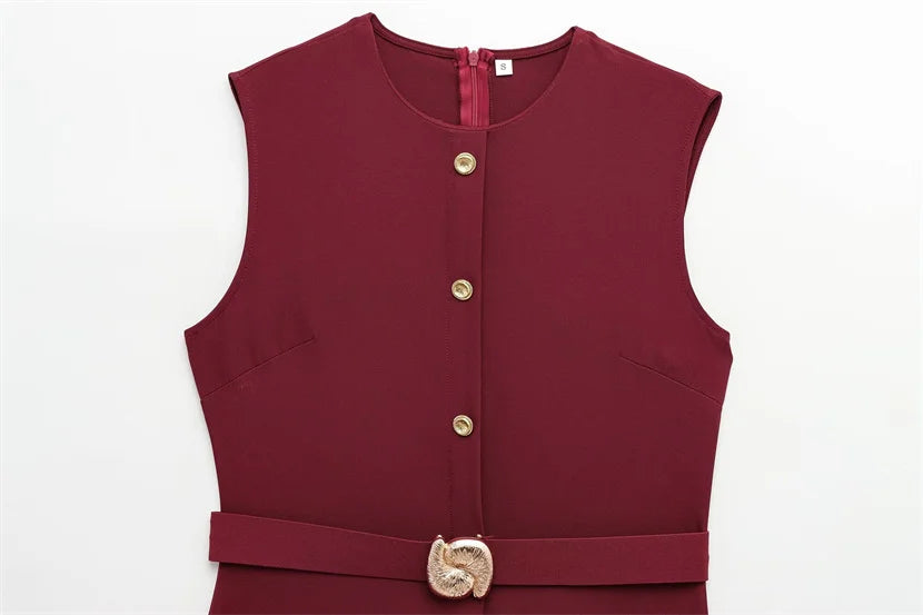 Vestido Midi sem Mangas – Elegância Casual