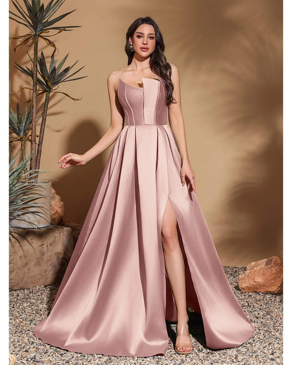 Vestido Elegante com Decote Assimétrico - Elegância e Sofisticação