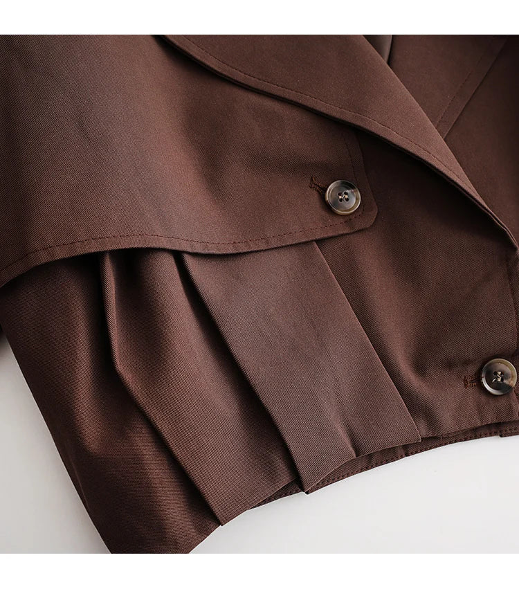 Trench Coat Feminino Curto com Design Transpassado – Estilo e Elegância para Meia-Estação