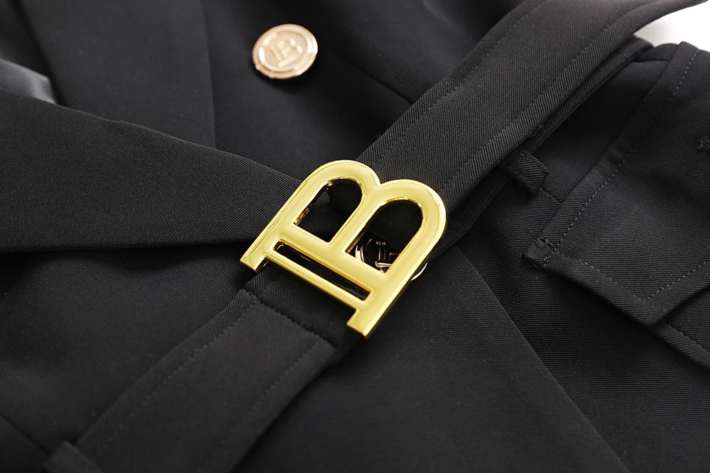 Blazer Com Cinto B - Alfaiataria Luxo