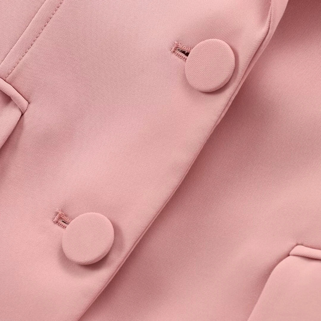 Conjunto Feminino 3 Peças: Blazer, Colete Corset e Short Saia de Cintura Alta