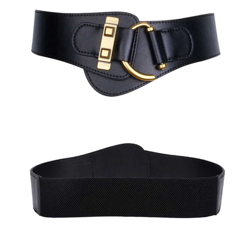 Cinto Feminino de Couro com Fivela Dourada – Estilo e Sofisticação