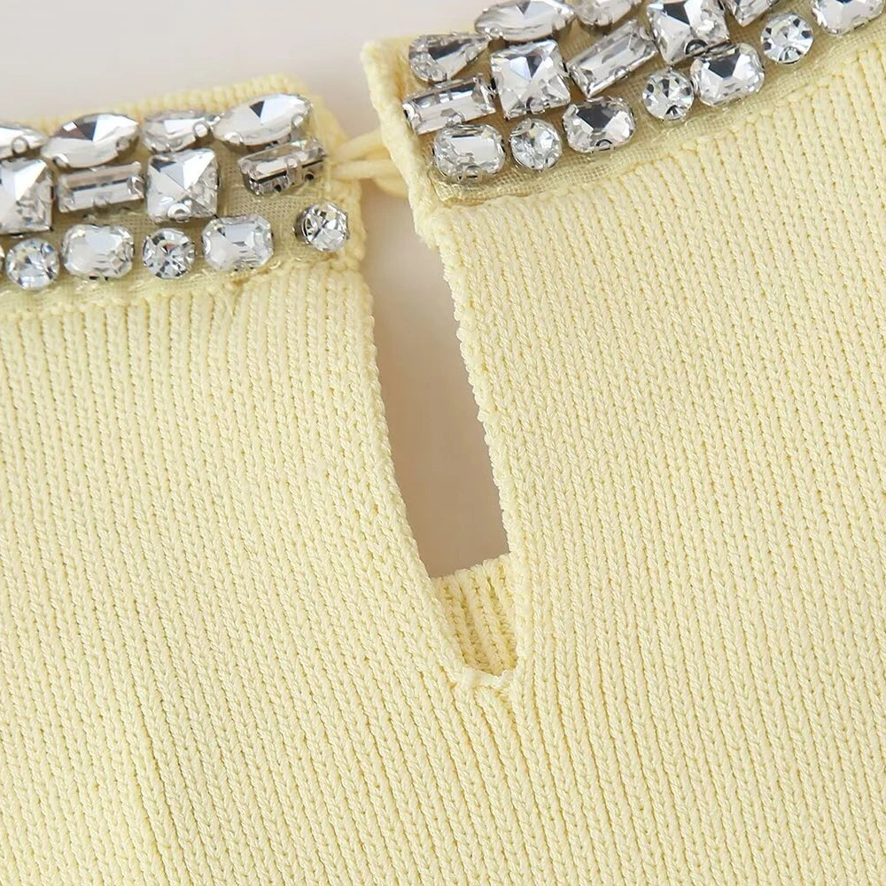 Regata Pulôver Modal com Gola Redonda e Detalhe Bordados á mão em Cristais