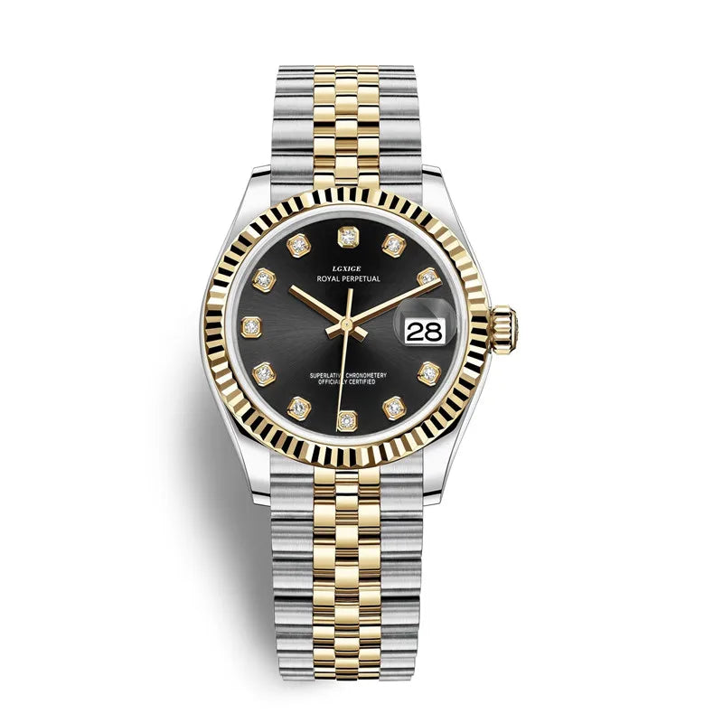 Relógio Feminino – Luxo Fashion, Quartzo, Aço, Com Strass