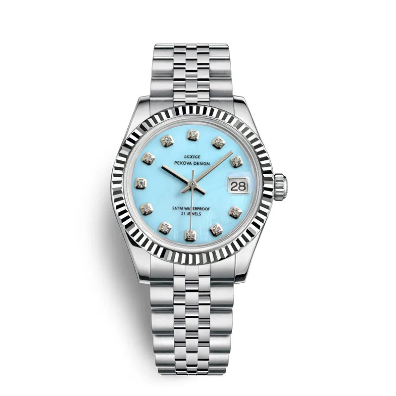 Relógio Feminino – Luxo Fashion, Quartzo, Aço, Com Strass