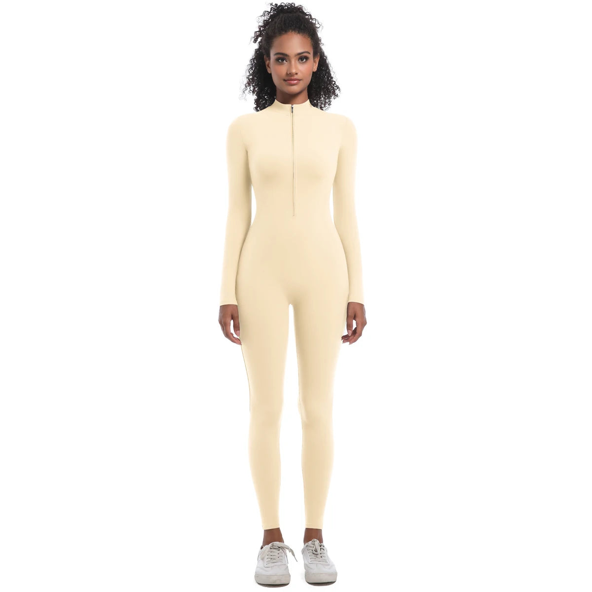 Macacão Fitness Feminino com Zíper Frontal – Modelagem Anatômica e Performance Elegante