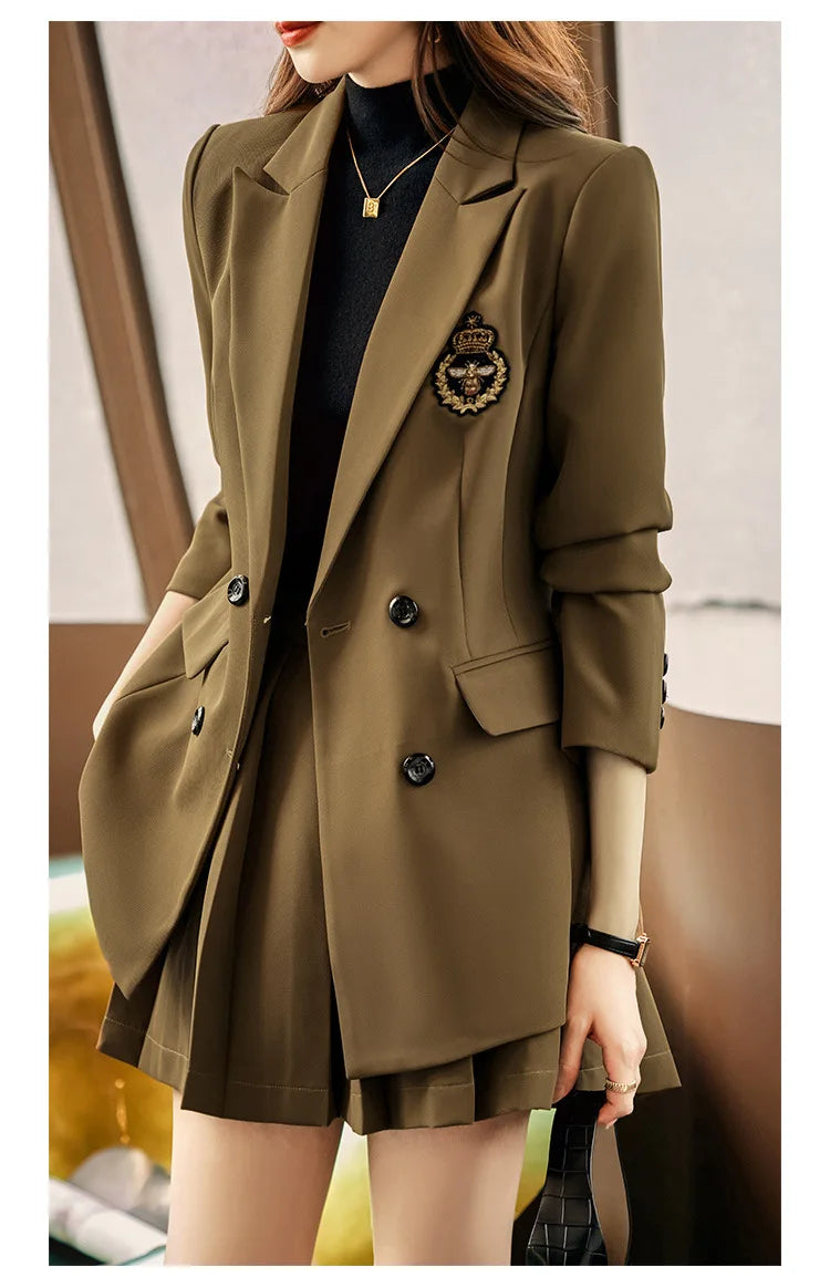 Conjunto Blazer e Saia plissada - Alfaiataria