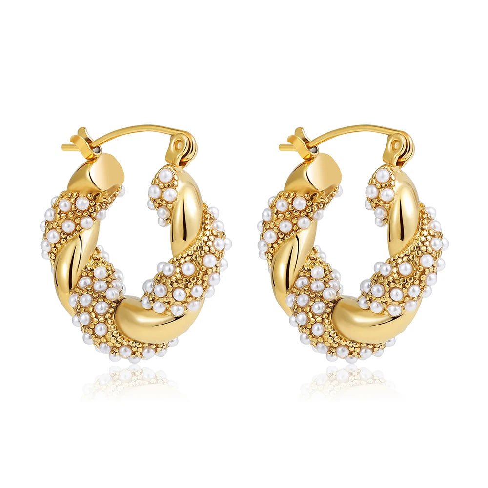 Brincos de Argola – Aço Inoxidável Banhado a Ouro