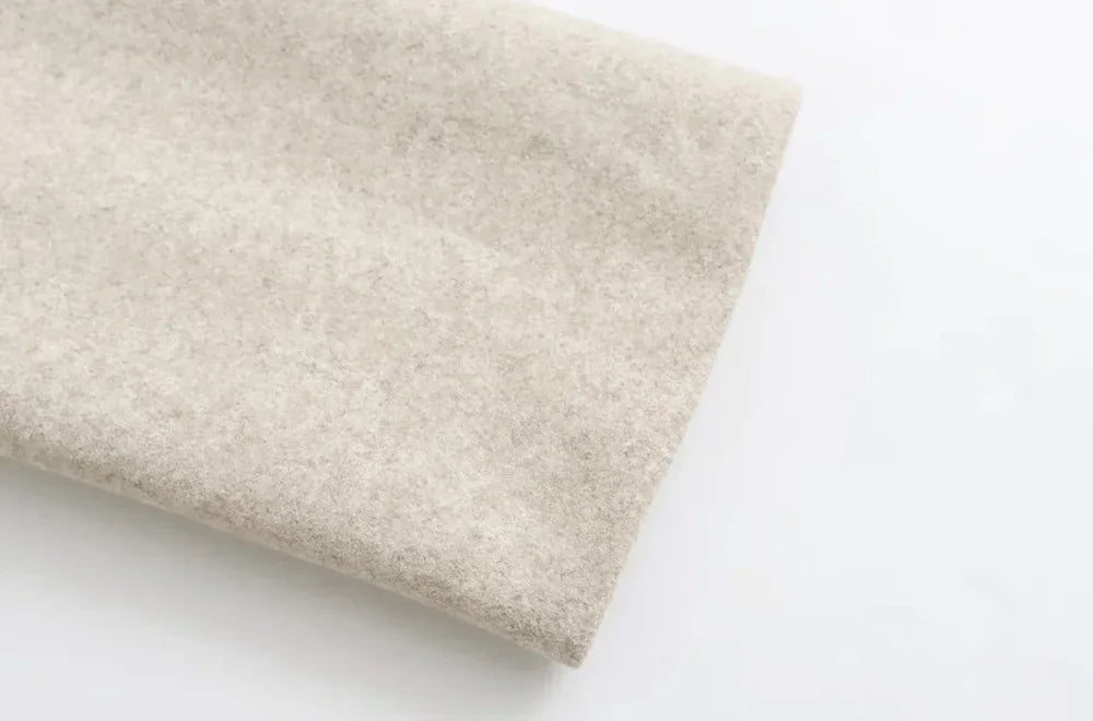 Sobretudo Lã Batida - Elegante com bolsos