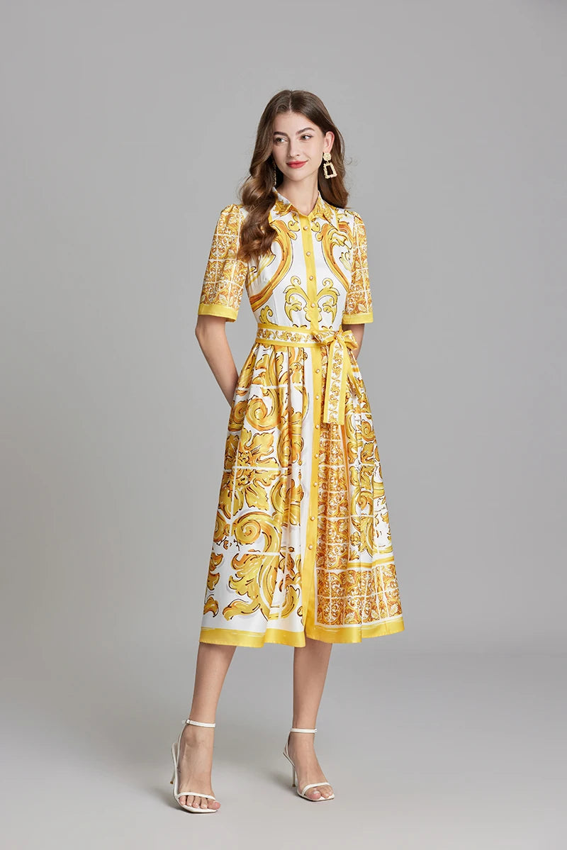 Vestido Estampa DG - Novidade