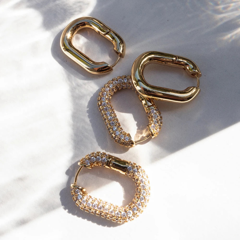 Brincos de Argola – Aço Inoxidável Banhado a Ouro