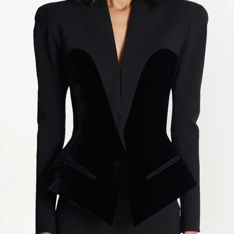 Blazer Veludo - Duas Texturas